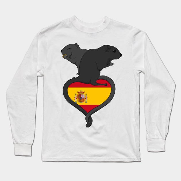 Gerbil Spain (dark) Long Sleeve T-Shirt by RampArt